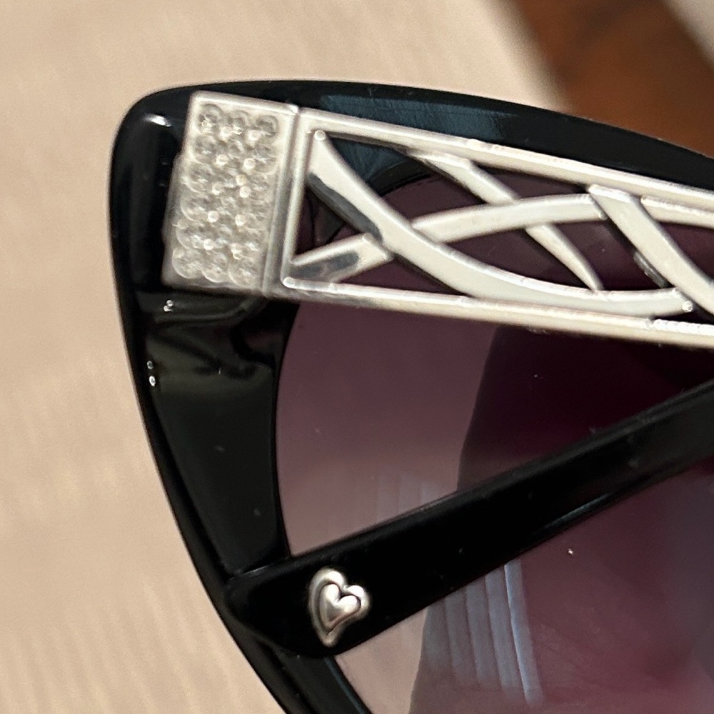 Brighton Glossy Black Cat-Eye Sunglasses - Picture 6 of 12